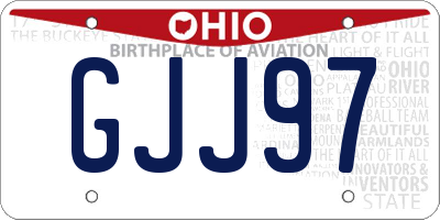 OH license plate GJJ97