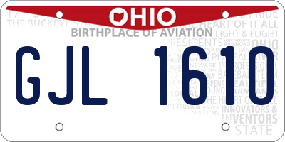 OH license plate GJL1610
