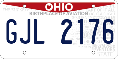 OH license plate GJL2176