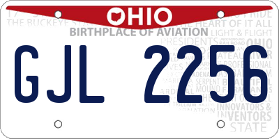 OH license plate GJL2256