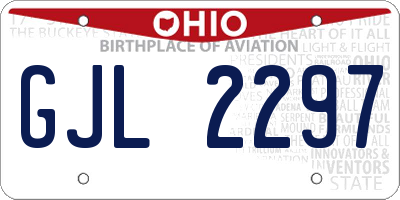 OH license plate GJL2297