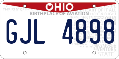OH license plate GJL4898