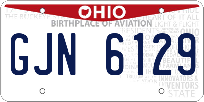 OH license plate GJN6129