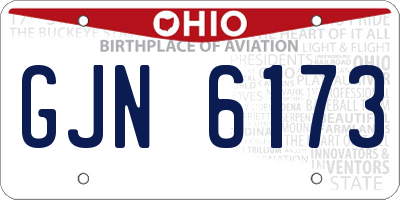 OH license plate GJN6173