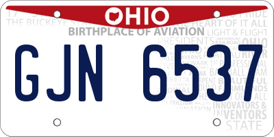 OH license plate GJN6537