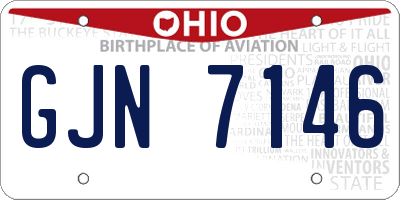OH license plate GJN7146