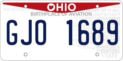 OH license plate GJO1689