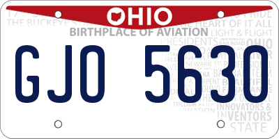 OH license plate GJO5630