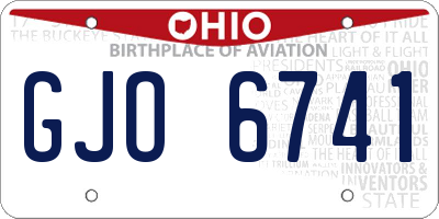 OH license plate GJO6741