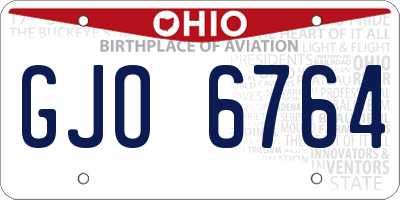 OH license plate GJO6764