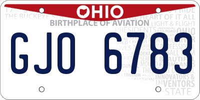 OH license plate GJO6783