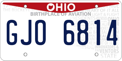 OH license plate GJO6814