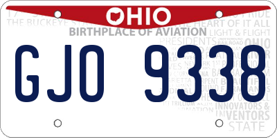 OH license plate GJO9338