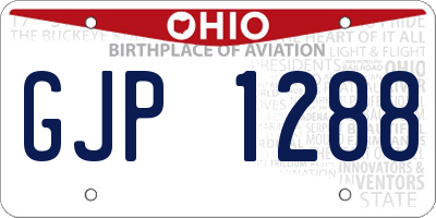 OH license plate GJP1288