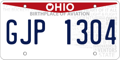 OH license plate GJP1304