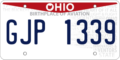OH license plate GJP1339