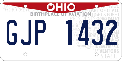 OH license plate GJP1432