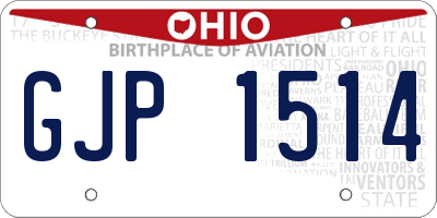OH license plate GJP1514