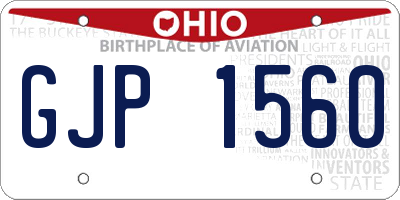 OH license plate GJP1560
