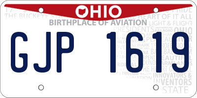 OH license plate GJP1619