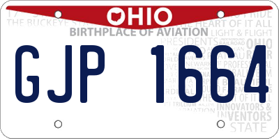 OH license plate GJP1664