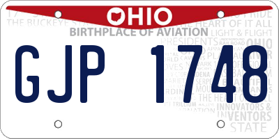 OH license plate GJP1748