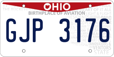 OH license plate GJP3176
