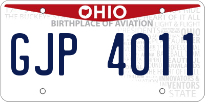OH license plate GJP4011