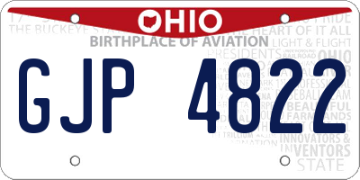 OH license plate GJP4822