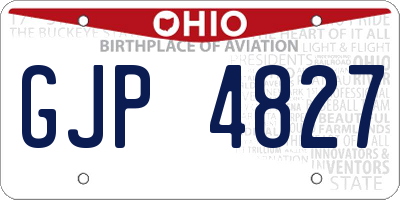 OH license plate GJP4827