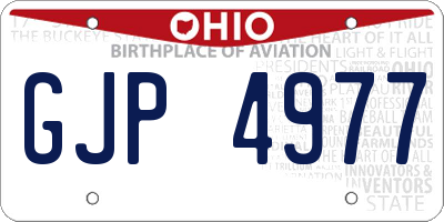 OH license plate GJP4977