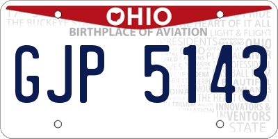 OH license plate GJP5143