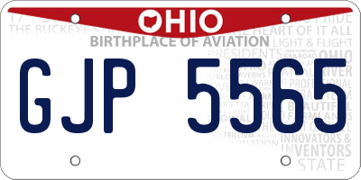OH license plate GJP5565