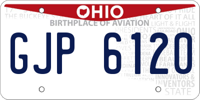 OH license plate GJP6120