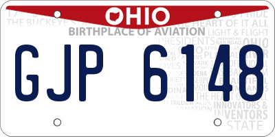 OH license plate GJP6148
