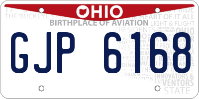 OH license plate GJP6168