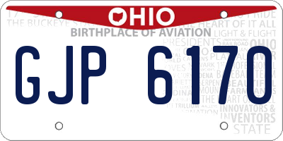 OH license plate GJP6170