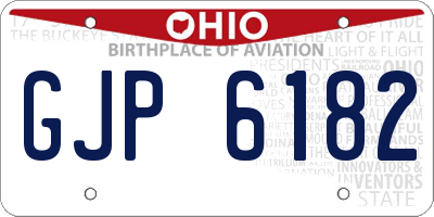 OH license plate GJP6182
