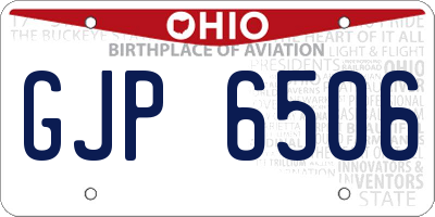 OH license plate GJP6506