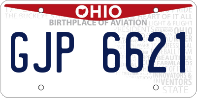 OH license plate GJP6621