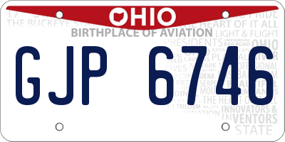 OH license plate GJP6746
