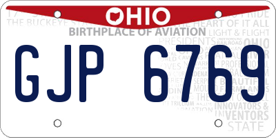 OH license plate GJP6769