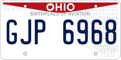 OH license plate GJP6968