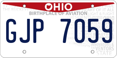 OH license plate GJP7059