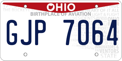OH license plate GJP7064