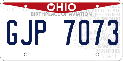 OH license plate GJP7073