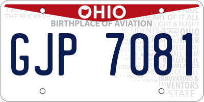 OH license plate GJP7081