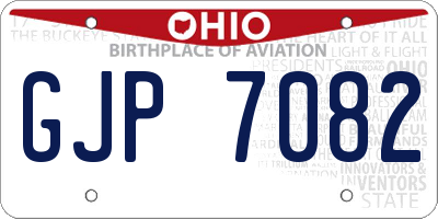 OH license plate GJP7082