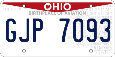 OH license plate GJP7093