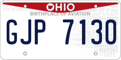 OH license plate GJP7130